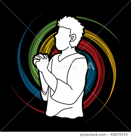 Prayer, Christian praying, Thank you GOD vector Prayer, Christian praying, Thank you GOD vector 49070545
