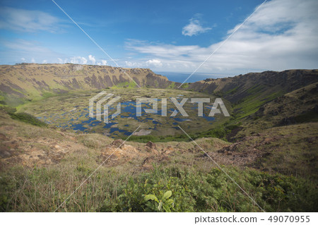 Rano Kau volcano, Easter island Rano Kau volcano, Easter island 49070955
