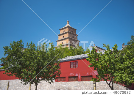 large pagoda of wild geese in Xi'an 49070982