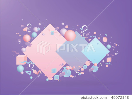 3d figures realistic vector primitives composition 49072348