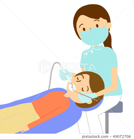 Dental treatment adult female dentist female 49072706