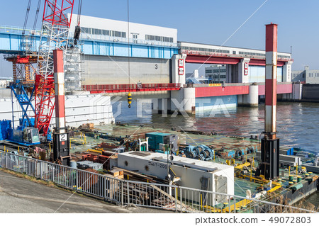 Kamihira well gate Seismic reinforcement work Kamihira well gate Seismic reinforcement work 49072803