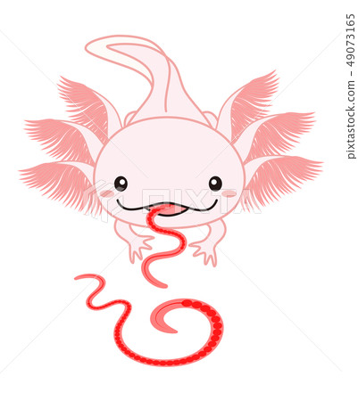 Wooper食者Axolotl桃紅色吃食物 49073165