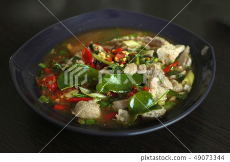 Boiled Pork with Lime Garlic and Chili Sauce (Moo 49073344