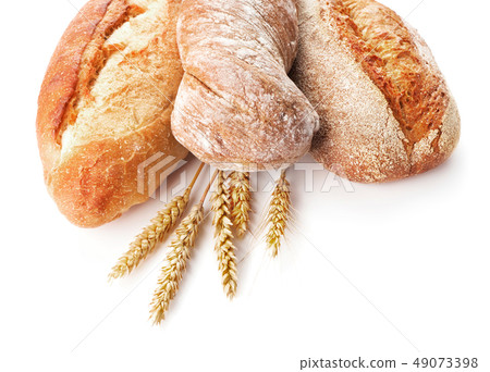 bread on white background 49073398