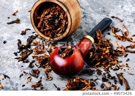 Vintage wooden tobacco pipe Vintage wooden tobacco pipe 49073426