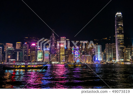 Night view of Hong Kong Island 49073819