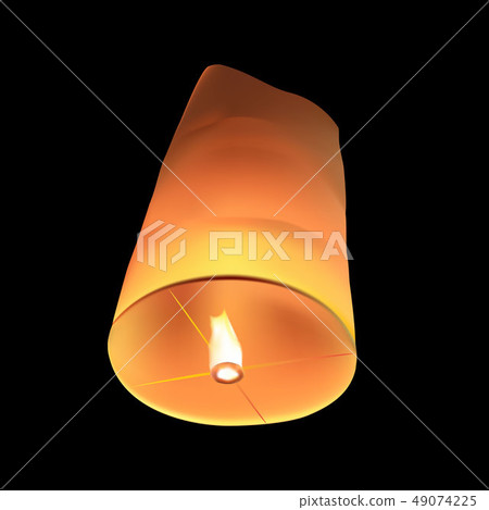 vector of floating lantern on black background vector of floating lantern on black background 49074225
