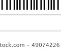 piano keyboard on white background space for tex 49074226