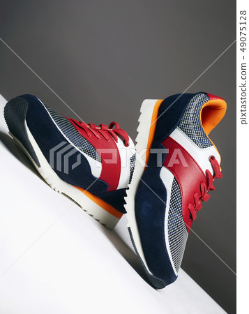 Fashionable sneakers set. stylish men's shoes Fashionable sneakers set. stylish men's shoes 49075128
