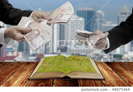 Land broker knowledge concept, Businessman carry 49075464