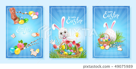 Collection backgrounds Happy Easter 49075989
