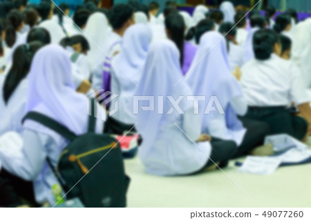 blur student Sit on the floor In the meeting room 49077260