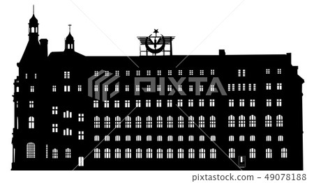 silhouette of haydarpasa station,istanbul, turkey silhouette of haydarpasa station,istanbul, turkey 49078188