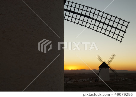 Windmills, Wind energy, Nocturnal  49079296
