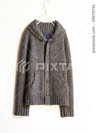 Winter clothing Thick knit cardigan gray tea Winter clothing Thick knit cardigan gray tea 49079792