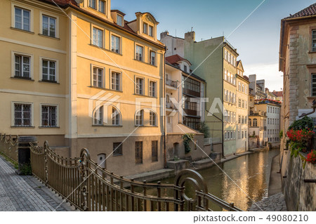 Historic houses along the Vltava creek. 49080210
