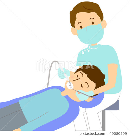 Dental treatment adult male dentist male 49080399