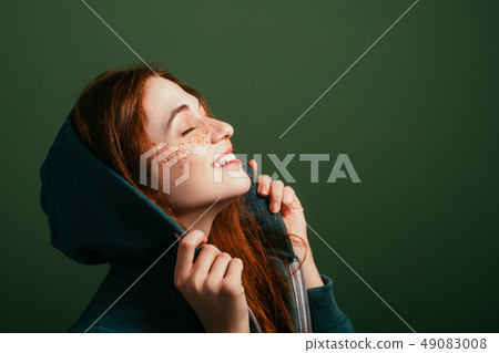 relaxed woman closed eyes youth freedom solitude relaxed woman closed eyes youth freedom solitude 49083008