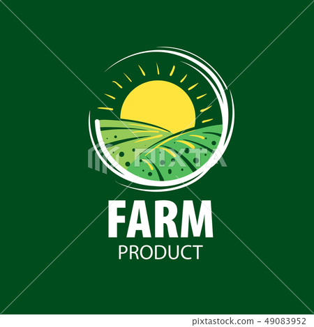 Logo with the image of the field for farms. Vector illustration 49083952