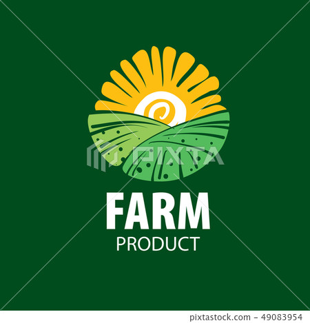 Logo with the image of the field for farms. Vector illustration Logo with the image of the field for farms. Vector illustration 49083954