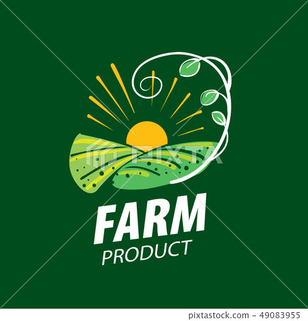Logo with the image of the field for farms. Vector illustration Logo with the image of the field for farms. Vector illustration 49083955