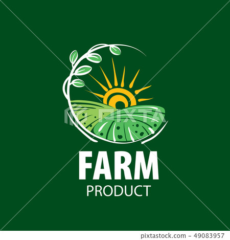 Logo with the image of the field for farms. Vector illustration Logo with the image of the field for farms. Vector illustration 49083957
