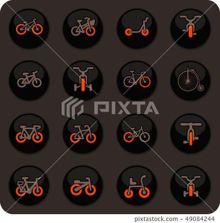 Bicycle type icons set 49084244