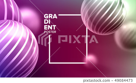 Abstract Liquid Fluid Background Vector. Wide Wave Flow. Cool Wallpaper. Business Backdrop. 3D 49084473