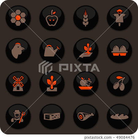 Agriculture and farming icons set Agriculture and farming icons set 49084476