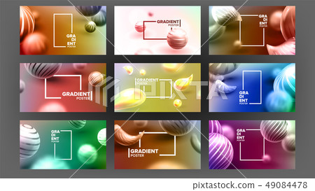 Abstract Liquid Fluid Background Set Vector. Identity Shape Composition. Chemical Cream. Fashion 49084478