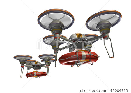 Rescue drone (with floats and transparent material) 49084763