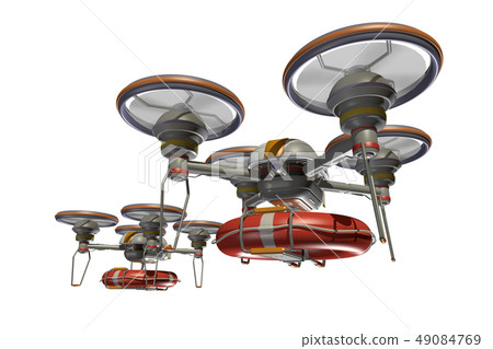 Rescue drone (with floats and transparent material) 49084769
