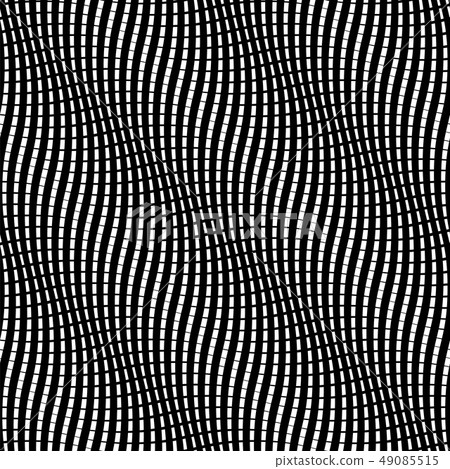 Wavy background. Seamless line pattern. Optical 49085515