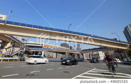 東京都市風景在日本飯田橋Ekimae等 東京都市風景在日本飯田橋Ekimae等 49085585