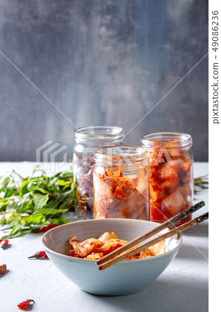 Korean appetizer kimchi 49086236