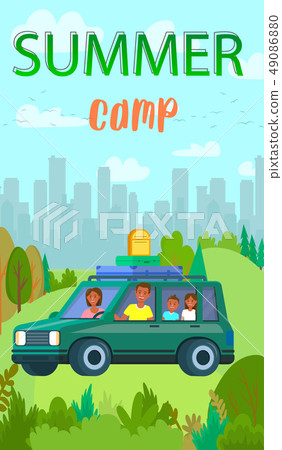 Mother, Father and Kids Left City for Summer Trip Mother, Father and Kids Left City for Summer Trip 49086880