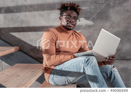 Portrait of handsome male that posing on camera 49086899