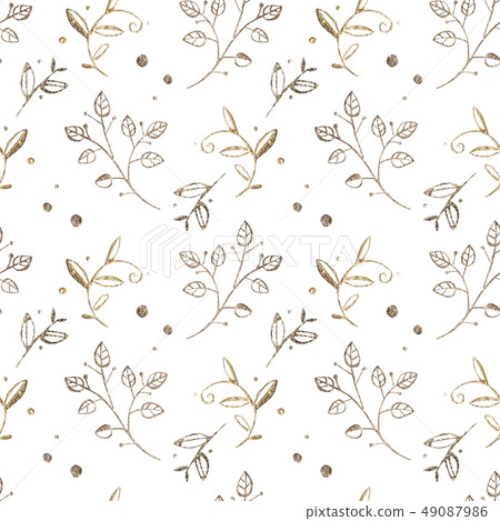 Golden leaf design elements. Decoration elements for invitation, wedding cards, valentines day 49087986