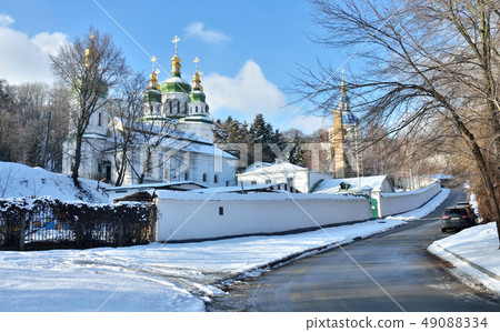 Vydubychi Monastery complex in Kyiv, Ukraine Vydubychi Monastery complex in Kyiv, Ukraine 49088334