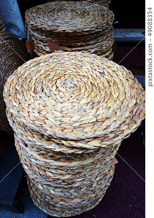 Wicker baskets at the market in Istanbul, Turkey. 49088354