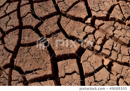 Dry and cracked ground without water,desert area 49089103
