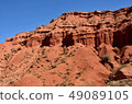 Red sandstone rocks of Konorchek canyon,Kirgyzstan 49089105
