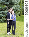 Brother and sister in summer 49089403