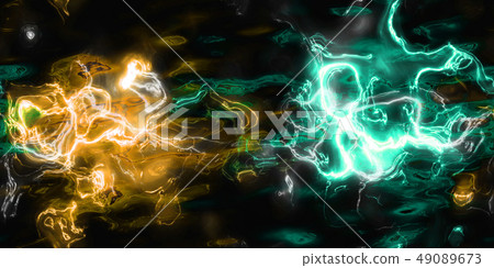 鮮豔細緻的科技數位光束紋理背景（無縫接圖，高解析度 3D CG 渲染∕著色插圖） 49089673