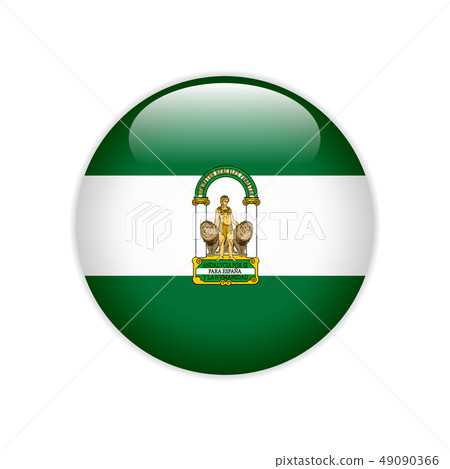 Flag Andalucia on button 49090366