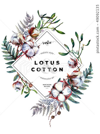 Watercolor Cotton Frame 49092135