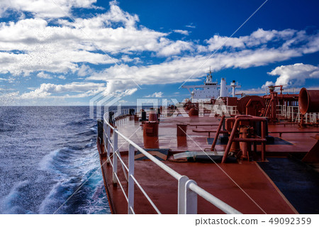 A tanker proceeding by ocean A tanker proceeding by ocean 49092359