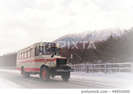 Hachimantai Scenery Matsukawa Onsen Line Bonnet Bus White Fuchidori 49092600