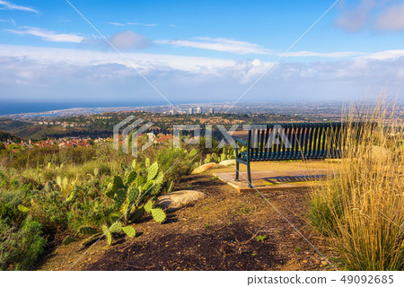 Huntington and Newport Beach viewed from the Vista Ridge Park in California 49092685
